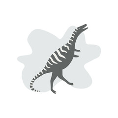 Cute Dinosaur vector illustration. Neovenator. For poster, t-shirt, wallpaper, card.