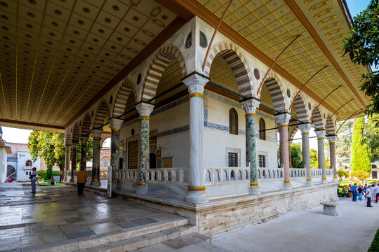The Audience Hall in Topkapi Palace. Topkapi Palace is popular tourist attraction in the Turkey.