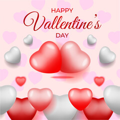 Vector illustration of valentines day graphics, happy valentine's day background. suitable for happy valentine's day greetings