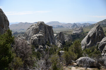 Rock formations at City of Rocks National Reserve in Idaho