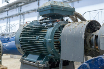 Electric motor of a powerful industrial