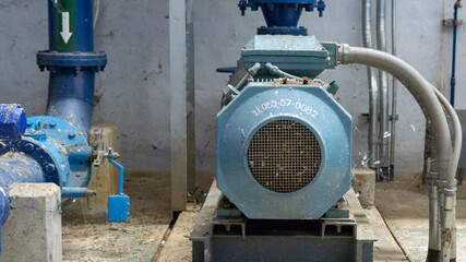 Obraz na płótnie Canvas Electric motor of a powerful industrial