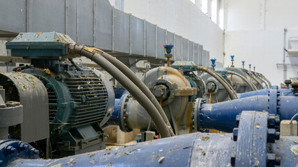 Electric motor of a powerful industrial