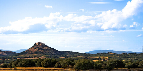 Landscape with manor in the spanish countryside, Spain