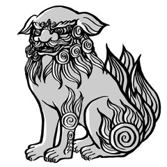 狛犬のイラスト