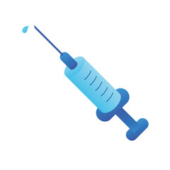 Medical syringe COVID-19, vaccine isolated, COVID-19 coronavirus pandemic vaccination.