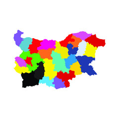 pop art of bulgaria map, editable eps 10