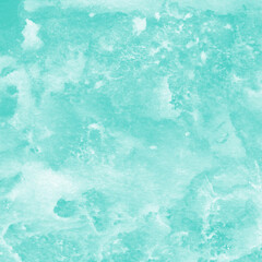 Fototapeta premium Aqua ink and watercolor texture on white paper background. Paint leaks and decalcomania effects. Hand-painted gouache abstract image. Mess on the canvas.