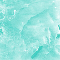 Aqua ink and watercolor texture on white paper background. Paint leaks and decalcomania effects. Hand-painted gouache abstract image. Mess on the canvas.