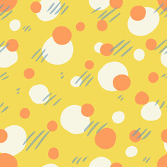 Circles abstract seamless pattern background raster, stylish abstract dots and lines