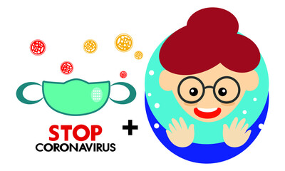 Washing hand and protective face mask against corona virus,Covid-19.