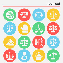 16 pack of firms  filled web icons set
