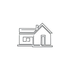 logo design real estate continuous line drawing simple clean and tidy
