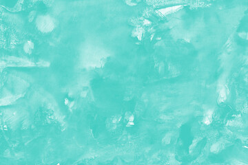 Aqua ink and watercolor texture on white paper background. Paint leaks and decalcomania effects. Hand-painted gouache abstract image. Mess on the canvas.