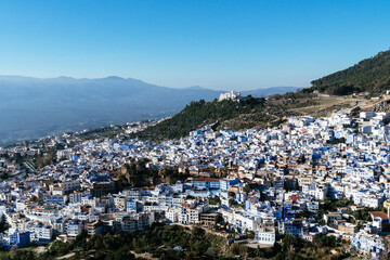 Blue Town under Blue Sky, Chefchaouen, Morocco.