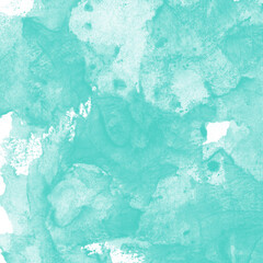 Aqua ink and watercolor texture on white paper background. Paint leaks and decalcomania effects. Hand-painted gouache abstract image. Mess on the canvas.