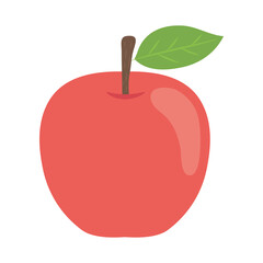 apple fruit icon, flat style