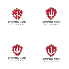 Trident Logo Template vector icon illustration design