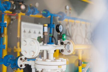 A gauge to monitor gas pressure.