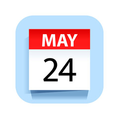 May 24. Calendar Icon. Vector Illustration