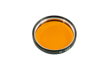 Panchromar Orange Filter , Photographic filter, isolated, Analog photography, Lomography