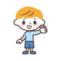 Cartoon boy vector illustration かわいい男の子のアイコン