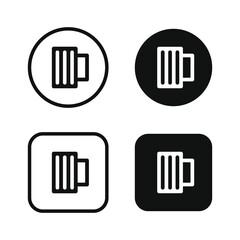 Obraz premium Beer glass vector icon. Mug symbol. Bar and pub sign. Brewery and restaurant logo.