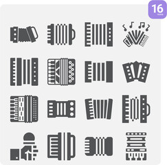 Simple set of said related filled icons. © Nana