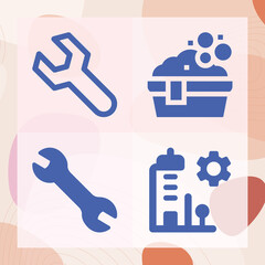 Simple set of drainage related filled icons