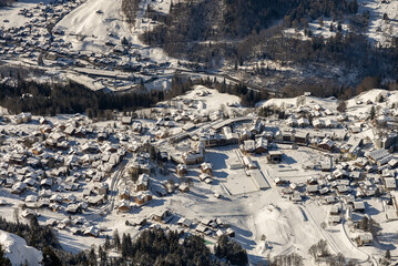 Wengen mountain village in the Bernese Oberland of central Switzerland. Part of the Jungfrauregion.