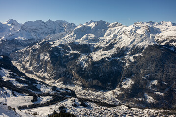 Wengen mountain village in the Bernese Oberland of central Switzerland. Part of the Jungfrauregion.