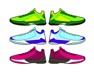 Sports basketball shoes design vector template