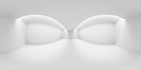 White abstract room HDRI map with ight from ceiling