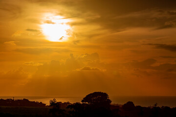 sunrise over the city