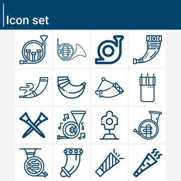 Simple set of pierce related lineal icons.