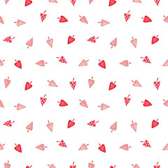 Red hearts. Valentine seamless pattern.