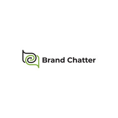 Chat logo design simple line style
