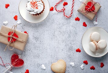 Happy birthday greeting card template. Cute romantic greeting card good for Valentine's Day, Birthday, Mother's day and other holidays.