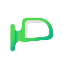 Rear view mirror vector flat color icon. Safe driving, traffic safety. Road caution, car accidents prevention. Side mirror. Cartoon style clip art for mobile app. Isolated RGB illustration