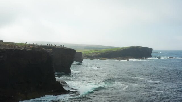 Aerial View Of Amazing Rocky Landscape On Orkney Islands