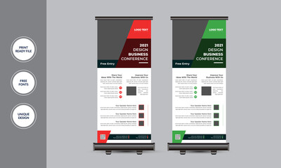  Business Conference Roll up Banner Template
