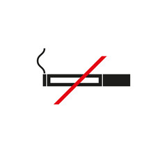 No smoking icon. Simple flat vector illustration on a white background