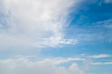 White cloud on blue sky.