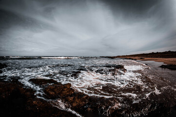 storm over the sea