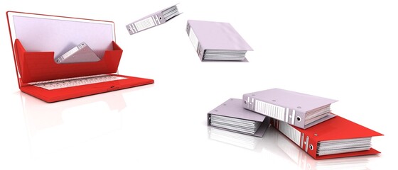 ARCHIVE . 3d Render Illustration.