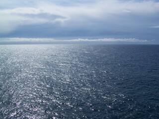 View towards the open sea from a terrace of the botanical garden of Monaco