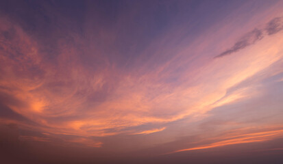 sunset in the sky