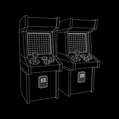 Arcade retro game machine vector