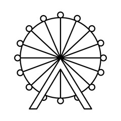 ferris wheel icon, line style