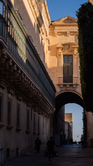Fototapeta na wymiar street in the city, Balconies in Valletta